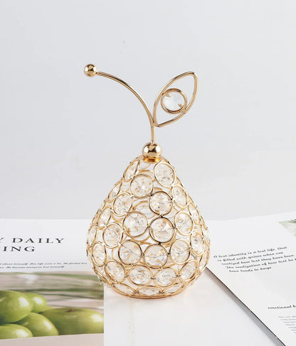 Gold Crystal Artificial Fruit Figurines (Multi Style)