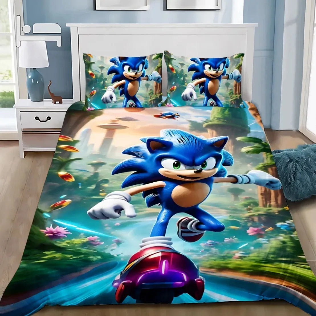 3D Exquisite Cartoon Hedgehogs Duvet Cover Pillowcase