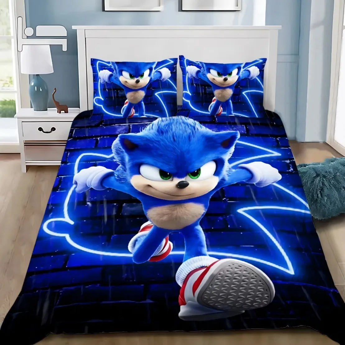 3D Exquisite Cartoon Hedgehogs Duvet Cover Pillowcase