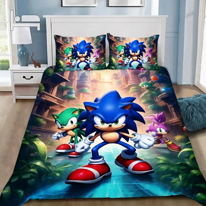 3D Exquisite Cartoon Hedgehogs Duvet Cover Pillowcase