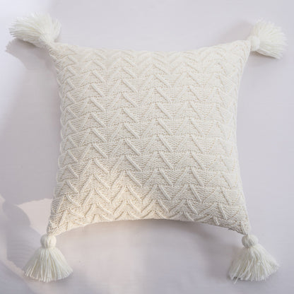 Cute Nordic Tassels Chenille Pillowcase (Multi Colors)