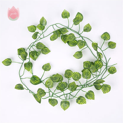 1Pc 230Cm Green Vine Silk Artificial Ivy Hanging Leaf Garland Plant Creeper Leaf