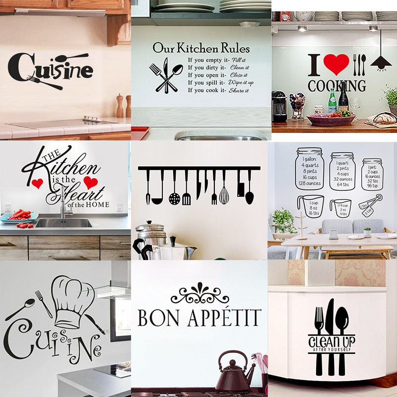 Kitchen Wall Stickers Vinyl Wall Decals