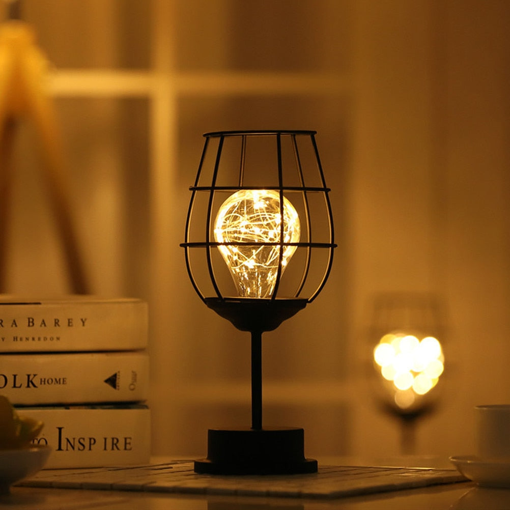 Wine Glass Bottle LED  Table Lamp (Multi Styles)