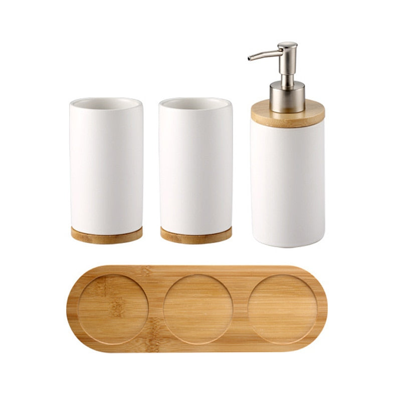 UNTIOR 3PCS Ceramic Bathroom Accessories Set