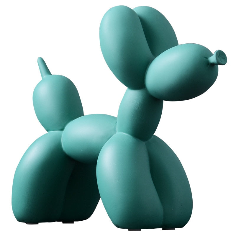 Nordic Creative Cute Resin Balloon Dog Statue (Multi Color)