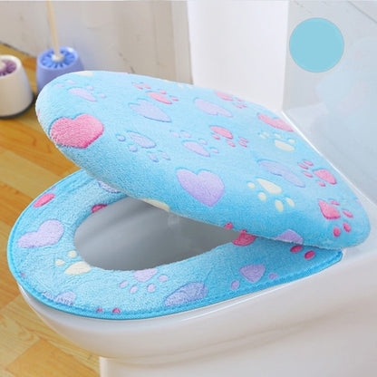 Thick Coral velvet luxury toilet Seat Cover Set soft Warm  One / Two-piece toilet Case Waterproof Bathroom WC Cover