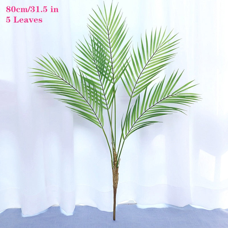 70-125cm Artificial Large Rare Palm Tree Green Realistic Tropical Plants Indoor Plastic Fake Tree Home Decor