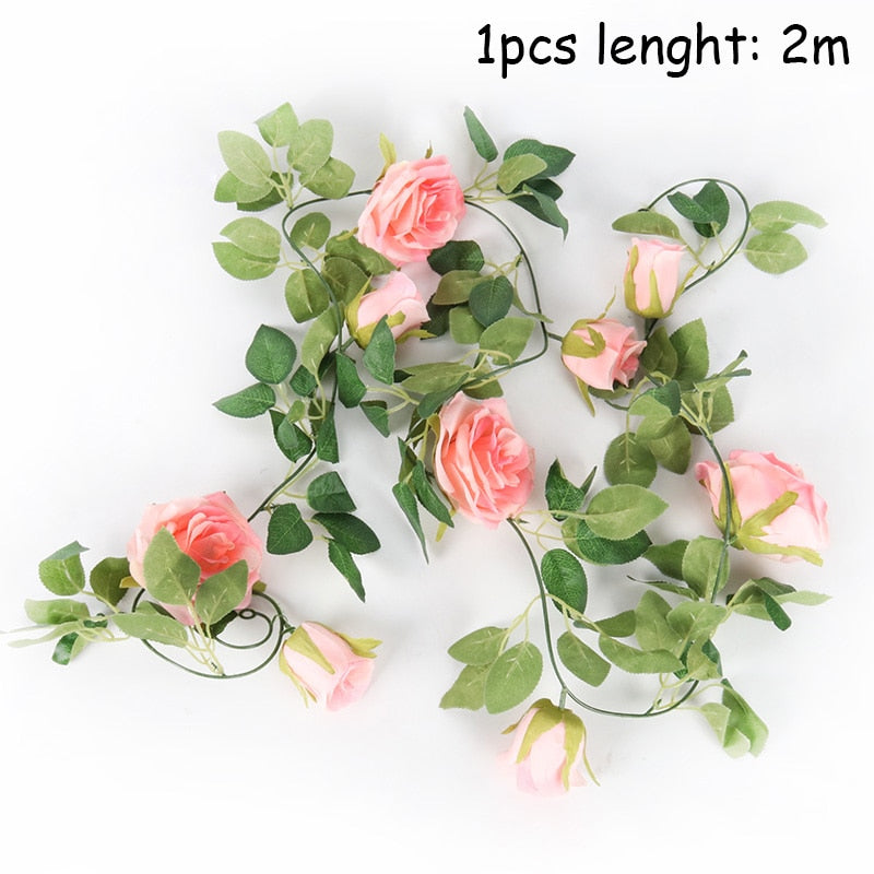 Metal Ring Artificial Flower Garland