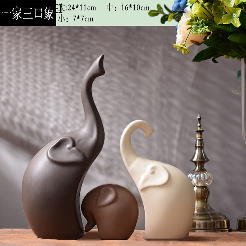 Simple Modern Ceramic Figurines Livingroom Ornament Home Furnishing Decoration Crafts Office Coffee Accessories Wedding Gift