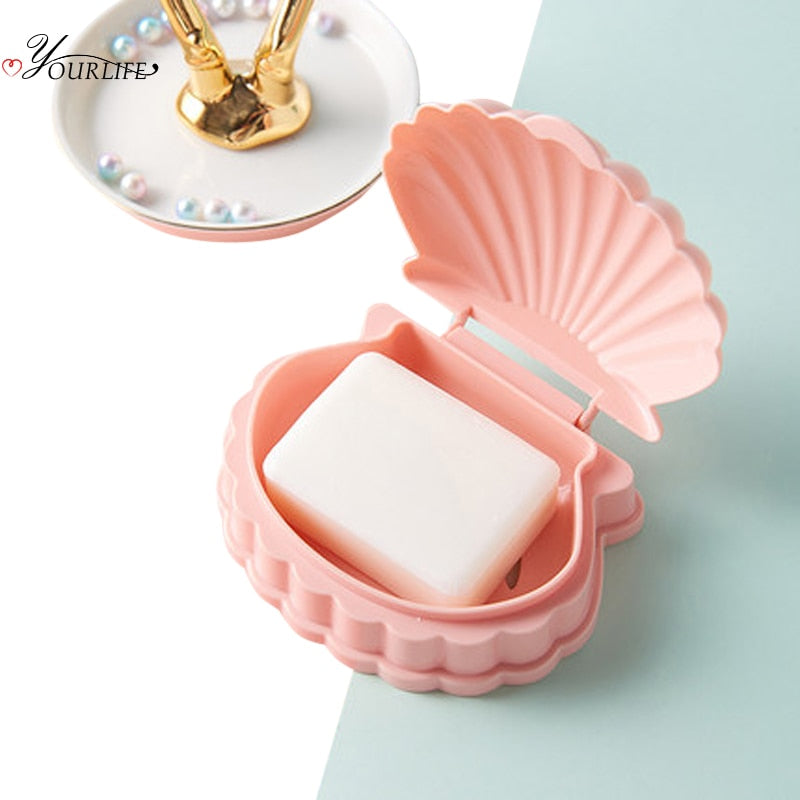 OYOURLIFE Creative Portable Shell Shape Soap Box