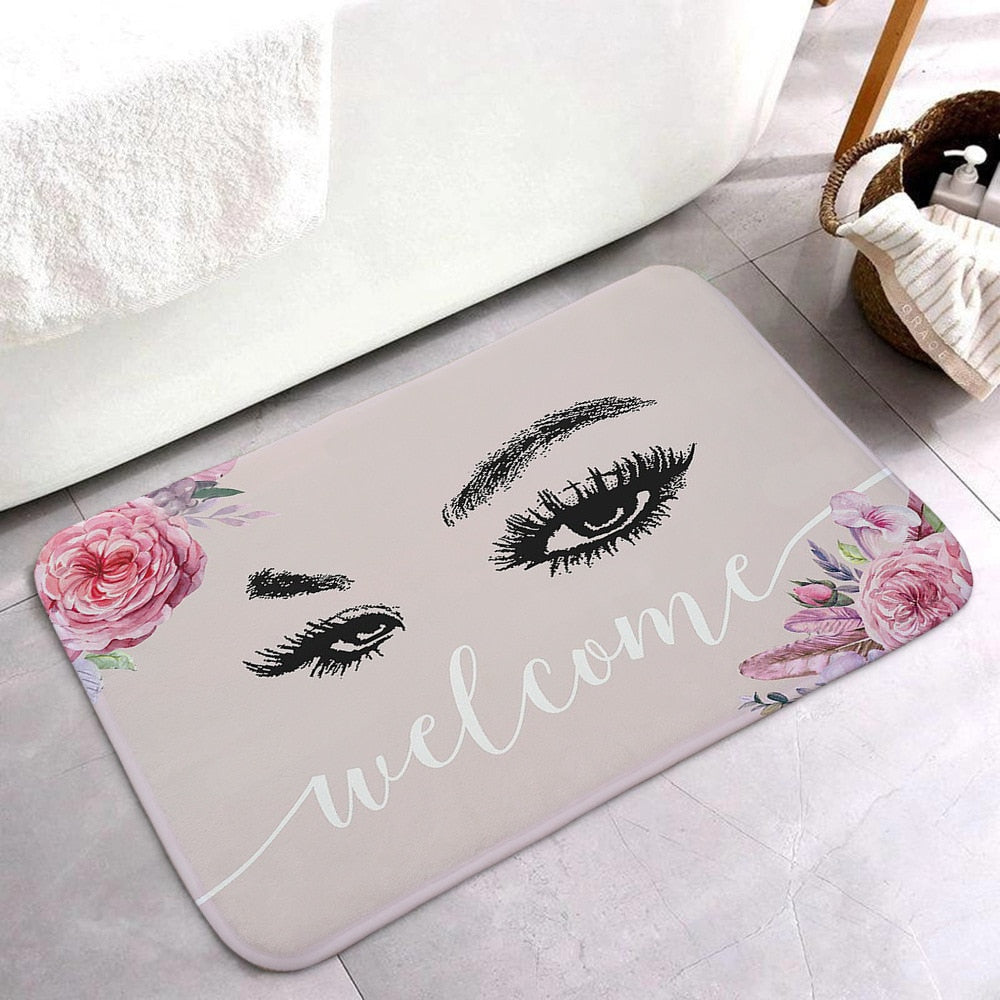 Cartoon Eyelash Anti-slip Absorb water Bath Mat (Multi Styles/Colors)