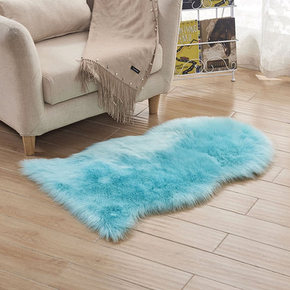 Fur Faux Sheepskin Soft Carpet Washable Seat Mats / Fluffy Floor Rugs (Multi Colors)