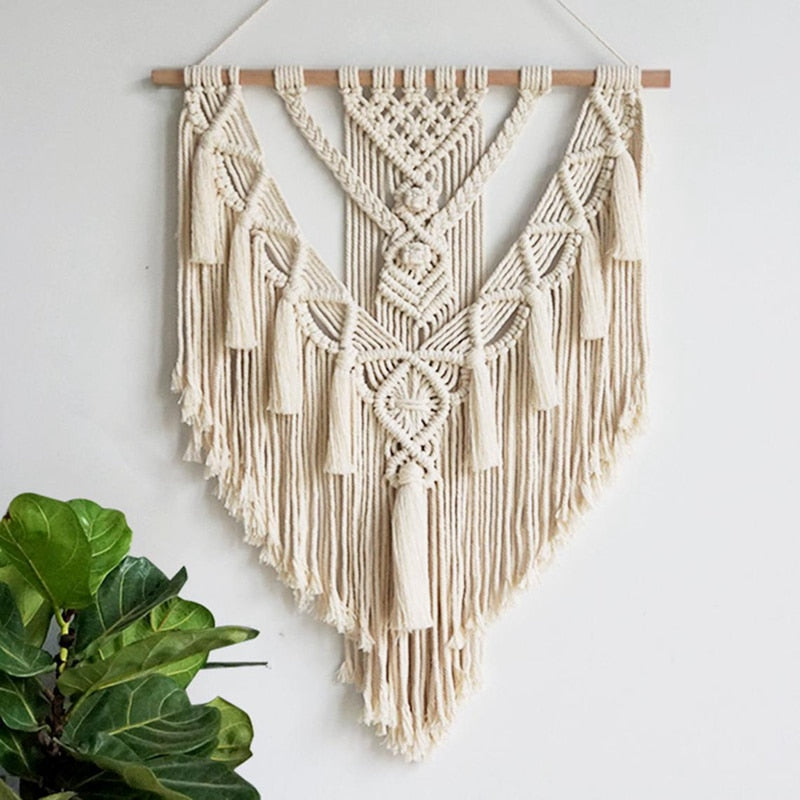 Macrame Wall Hanging Handwoven Bohemian Cotton Rope Boho Tapestry