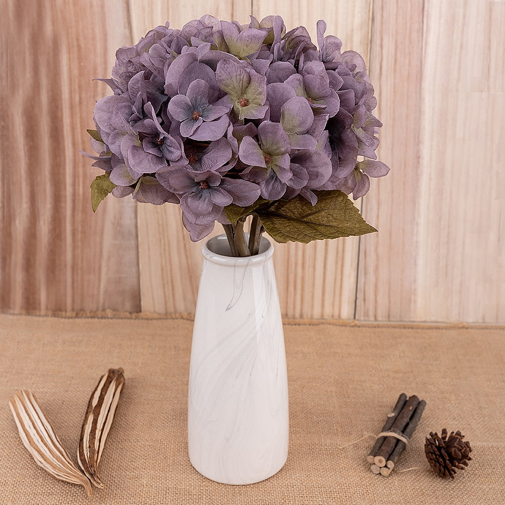 Artificial Flowers Hydrangea Branch Home Decor Autumn Silk Plastic Flower High Quality Room Decoration