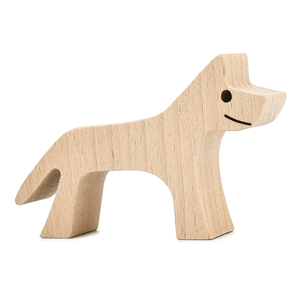 Handmade Wood Dog Decor Sculptures (Multi Styles)