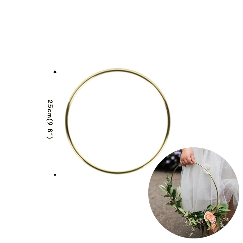 Metal Ring Artificial Flower Garland