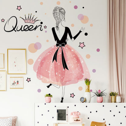 The Queen Pretty Girl Wall Stickers