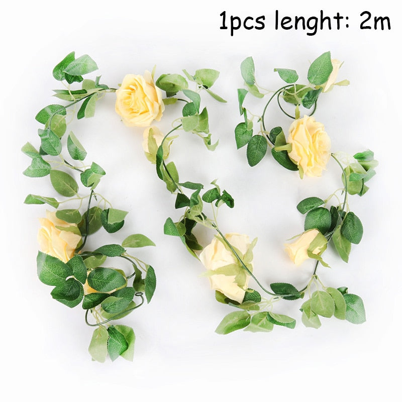 Metal Ring Artificial Flower Garland