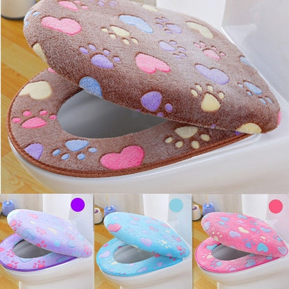 Thick Coral velvet luxury toilet Seat Cover Set soft Warm  One / Two-piece toilet Case Waterproof Bathroom WC Cover