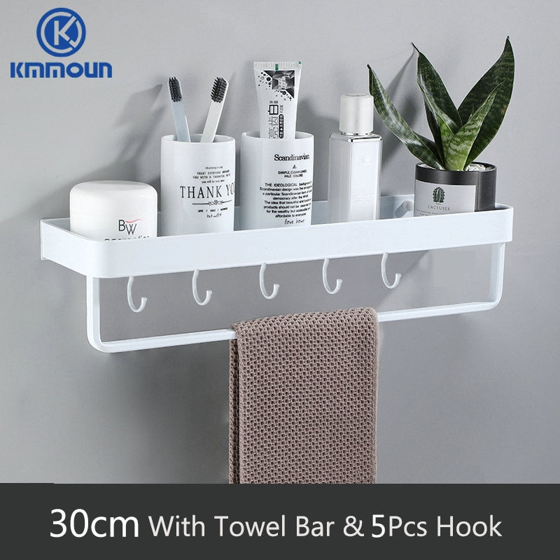 Black / White Bathroom Shelf Shampoo Holder