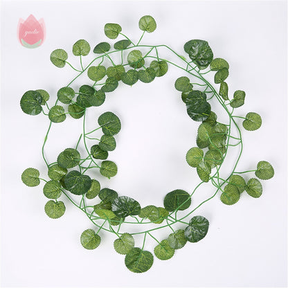 1Pc 230Cm Green Vine Silk Artificial Ivy Hanging Leaf Garland Plant Creeper Leaf