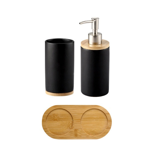 UNTIOR 3PCS Ceramic Bathroom Accessories Set