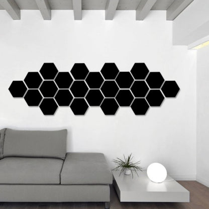 3D Hexagon Acrylic Mirror Wall Stickers DIY Art Wall Decor