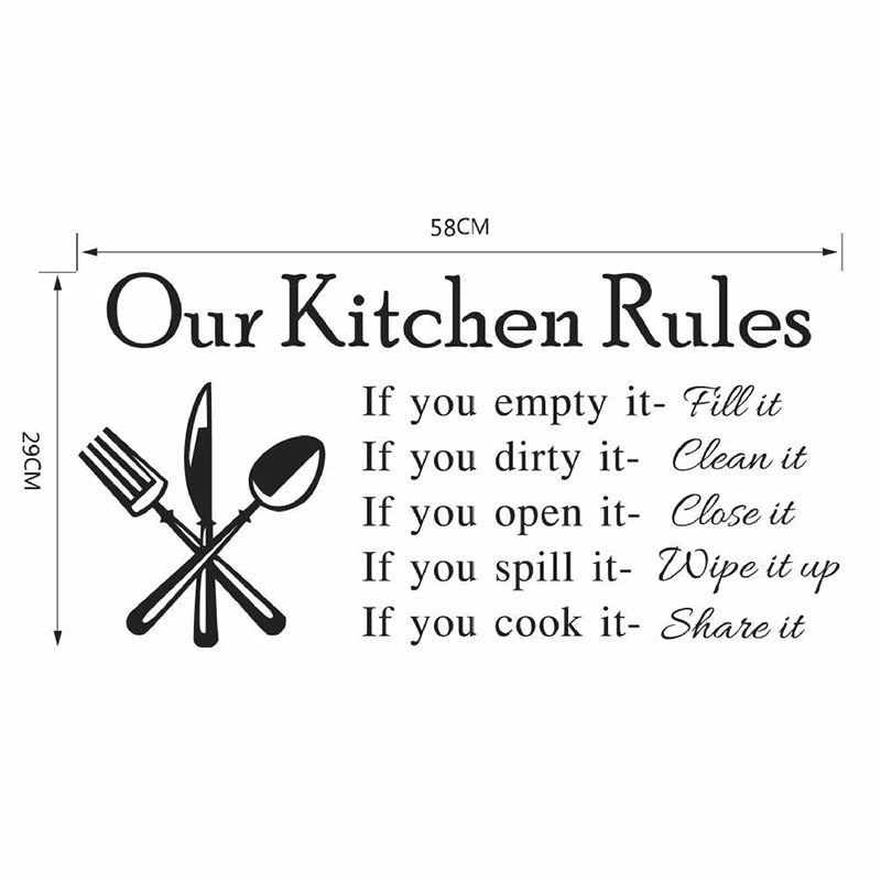 Kitchen Wall Stickers Vinyl Wall Decals