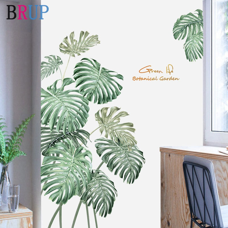 Green Leaf Wall Stickers