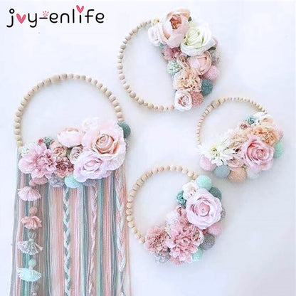 Metal Ring Artificial Flower Garland