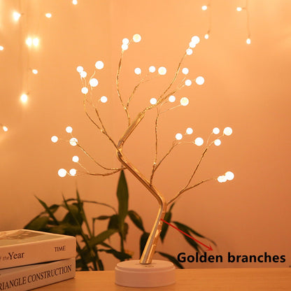 LED Night Lights Mini Tree Table Lamp Garland Fairy String Light Decoration (Multi Styles)