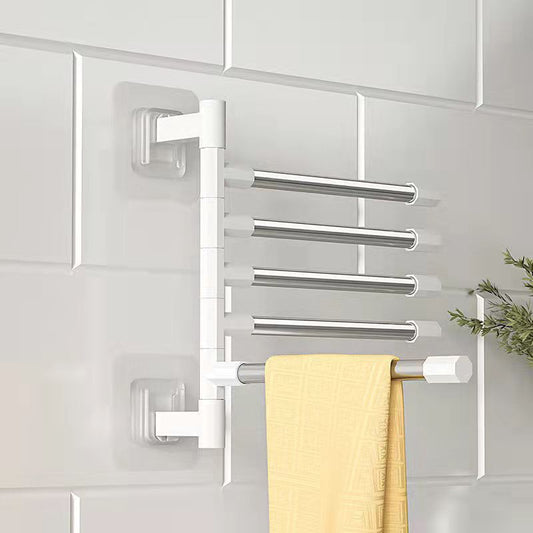 Towel Rack Rotatable Towel Holder Space Aluminum 2/3/4/5-Bar Towel Hanger Shelf Paper Hanging Wall Mounted