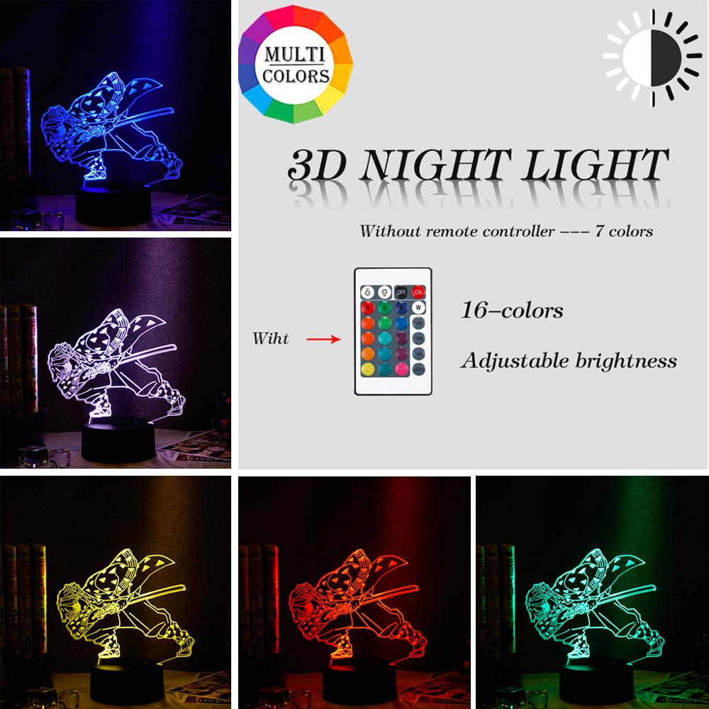 Anime Demon Slayer Acrylic LED Night Light Lamps (Multi Styles)