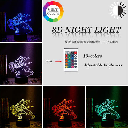 Anime Demon Slayer Acrylic LED Night Light Lamps (Multi Styles)