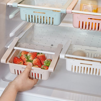 Fridge Organizer Storage Box Refrigerator Drawer Plastic Storage Container Shelf