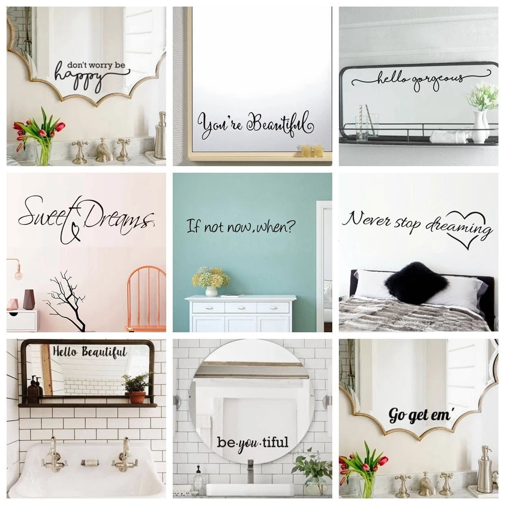 Nordic Style Phrase Quotes Vinyl Wall Sticker Quotes