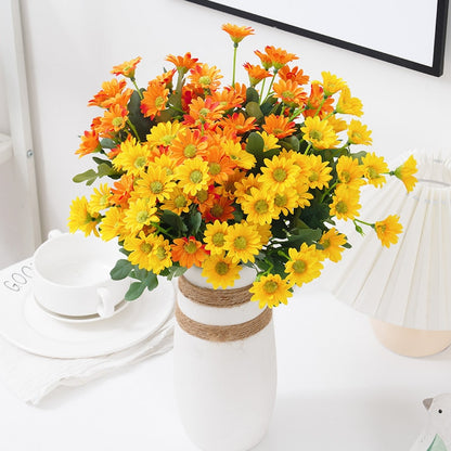 Autumn Artificial Silk Daisy Bouquet Fake Flowers (Multi Colors)