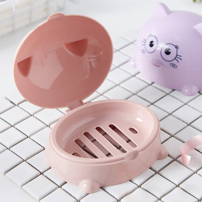 Cartoon Cat Plastic Soap Dish