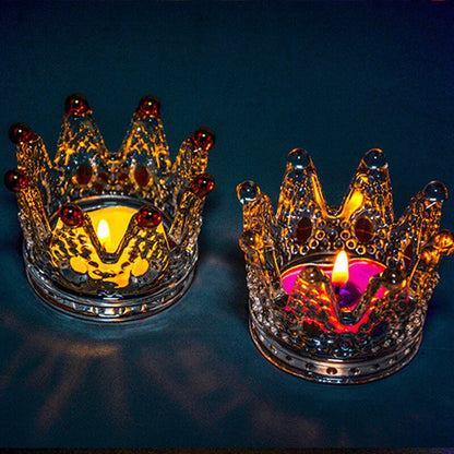 Crown Crystal Candlestick Candle