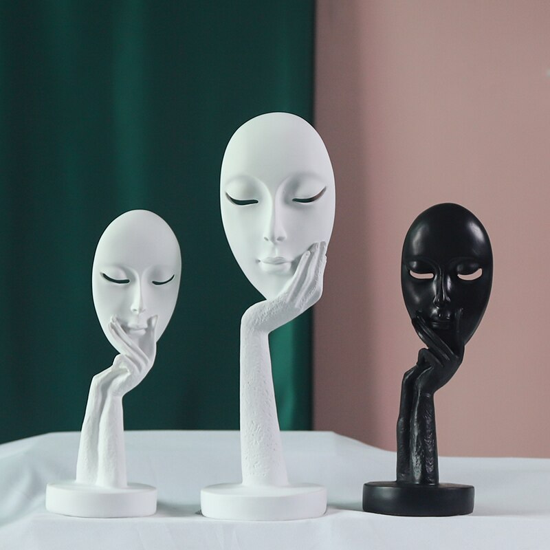 Nordic Mask Figurines Abstract Figurine