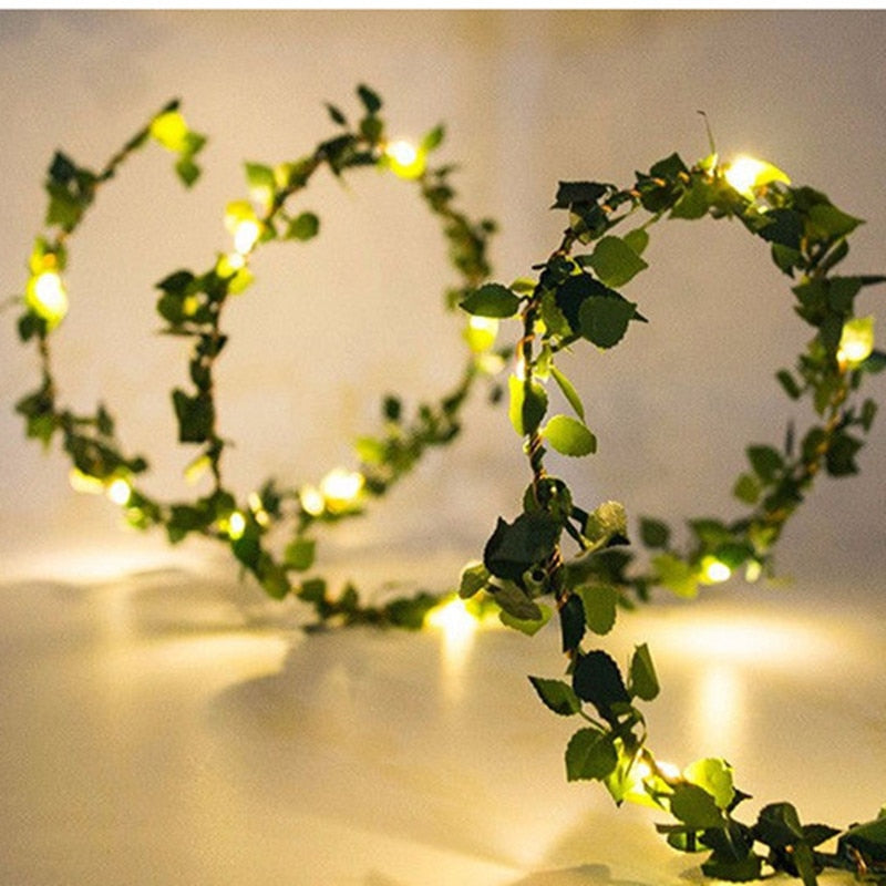 2M 20LED Artificial Leaf Garland Plants Vine