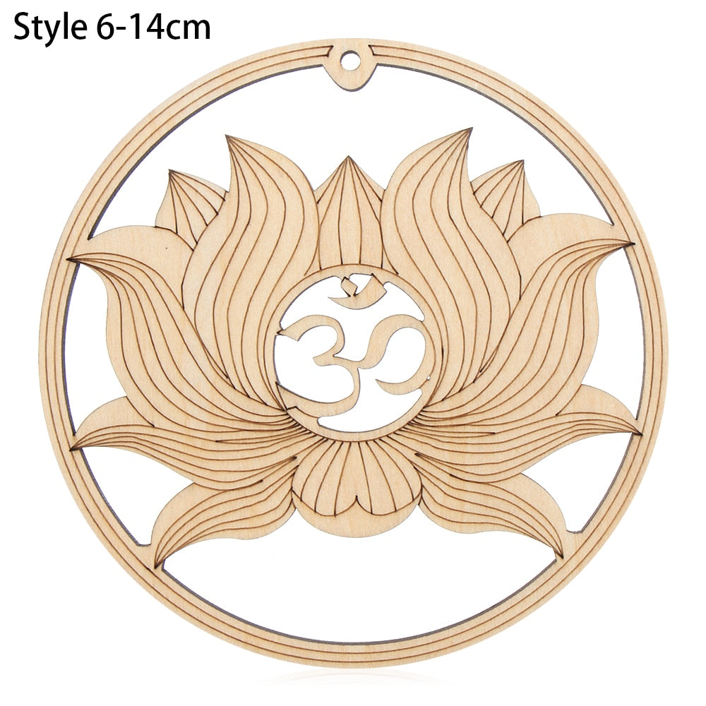 1PC Wood Wall Flower of Life Shape Non-slip Coaster