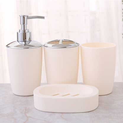 4Pcs Bathroom Set Plastic