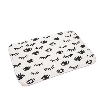 Cartoon Eyelash Anti-slip Absorb water Bath Mat (Multi Styles/Colors)