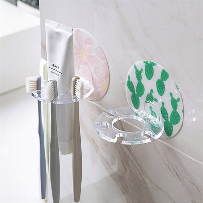 2Pcs Razor Holder Household Toothpaste Holder Self Adhesive Toothbrush Organizer Shaver Storage Rack Bathroom Accessories