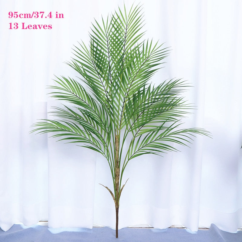 70-125cm Artificial Large Rare Palm Tree Green Realistic Tropical Plants Indoor Plastic Fake Tree Home Decor