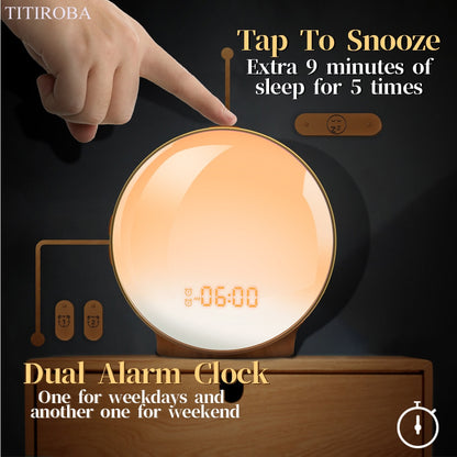 Sunrise Sunset Light Function Digital Alarm Clock