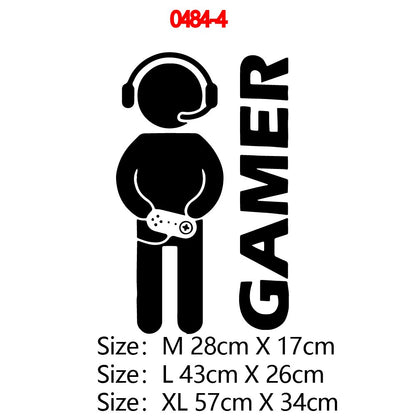 Carved Gamer Vinyl Wall Sticker game room For Kids Room Decoration Wall Murals boys bedroom Decor gaming poster wallpaper