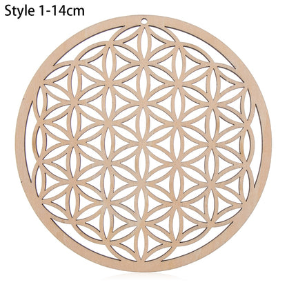 1PC Wood Wall Flower of Life Shape Non-slip Coaster